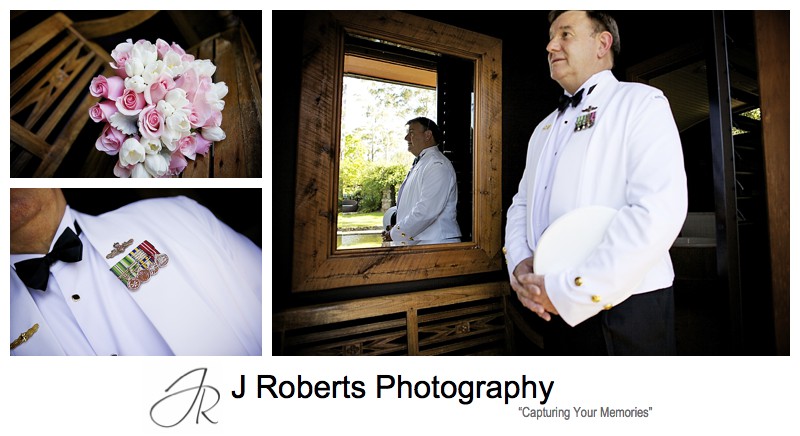 Father of the bride in full navel uniform - sydney wedding photography 